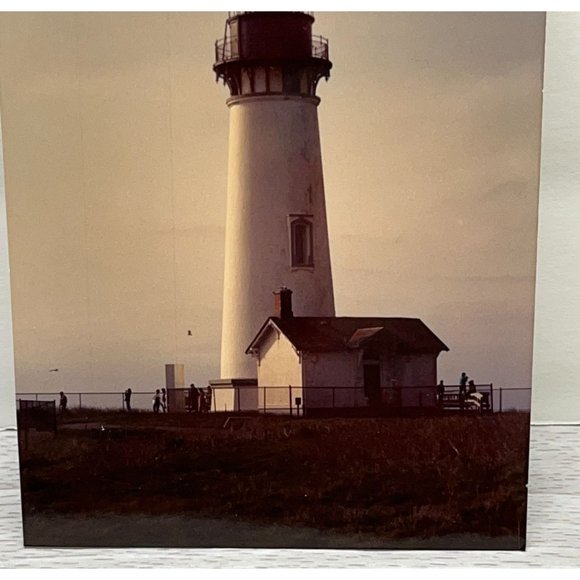 Lighthouse at Dusk Oregon Coast Found Photo Snapshot 1994 - Picture 4 of 5